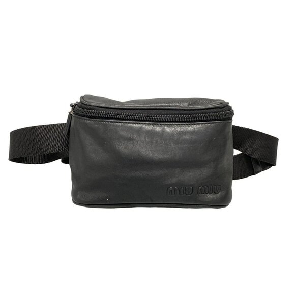 Miu Miu Handbags - Auth miumiu - Black Leather Bum Bag